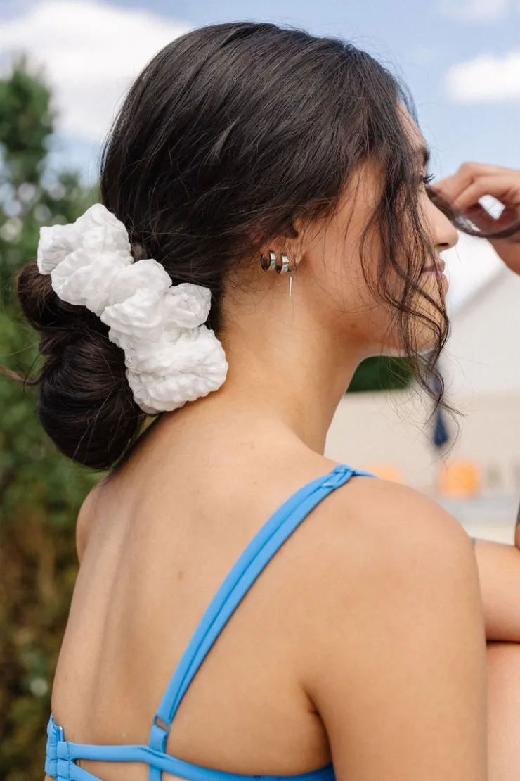Andi Pure White Jumbo Scrunchie