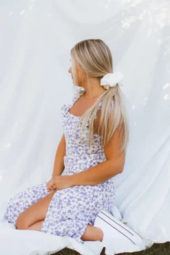 Andi Pure White Jumbo Scrunchie