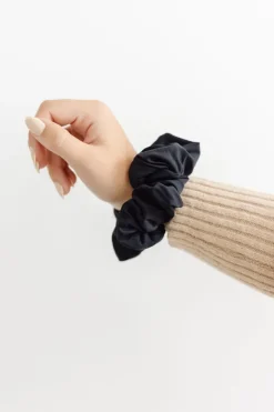 Andi Raven Black Oversized Athletic Scrunchie