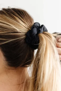 Andi Raven Black Oversized Athletic Scrunchie