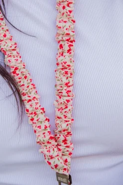 Andi Red & Pink Floral Lanyard