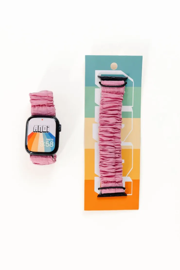 Andi Rouge Pink Scrunchie Watch Band for Fitbit Versa
