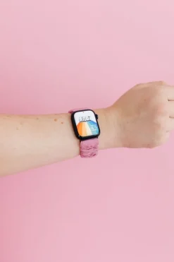 Andi Rouge Pink Scrunchie Watch Band for Fitbit Versa