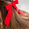 Andi Satin Lace Long Bow Clip