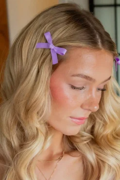 Andi Satin Ribbon Bow Clip 2-pack