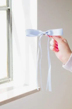 Andi Satin Ribbon Long Bow Clip
