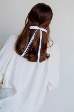 Andi Satin Ribbon Long Bow Clip