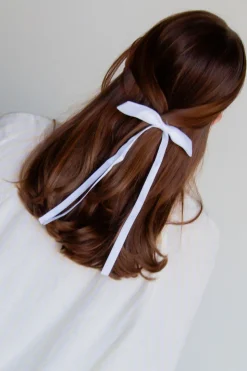 Andi Satin Ribbon Long Bow Clip