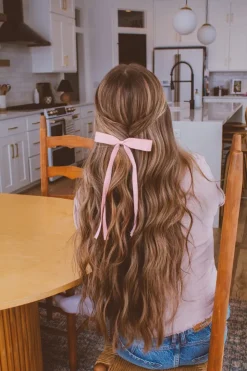 Andi Satin Ribbon Long Bow Clip
