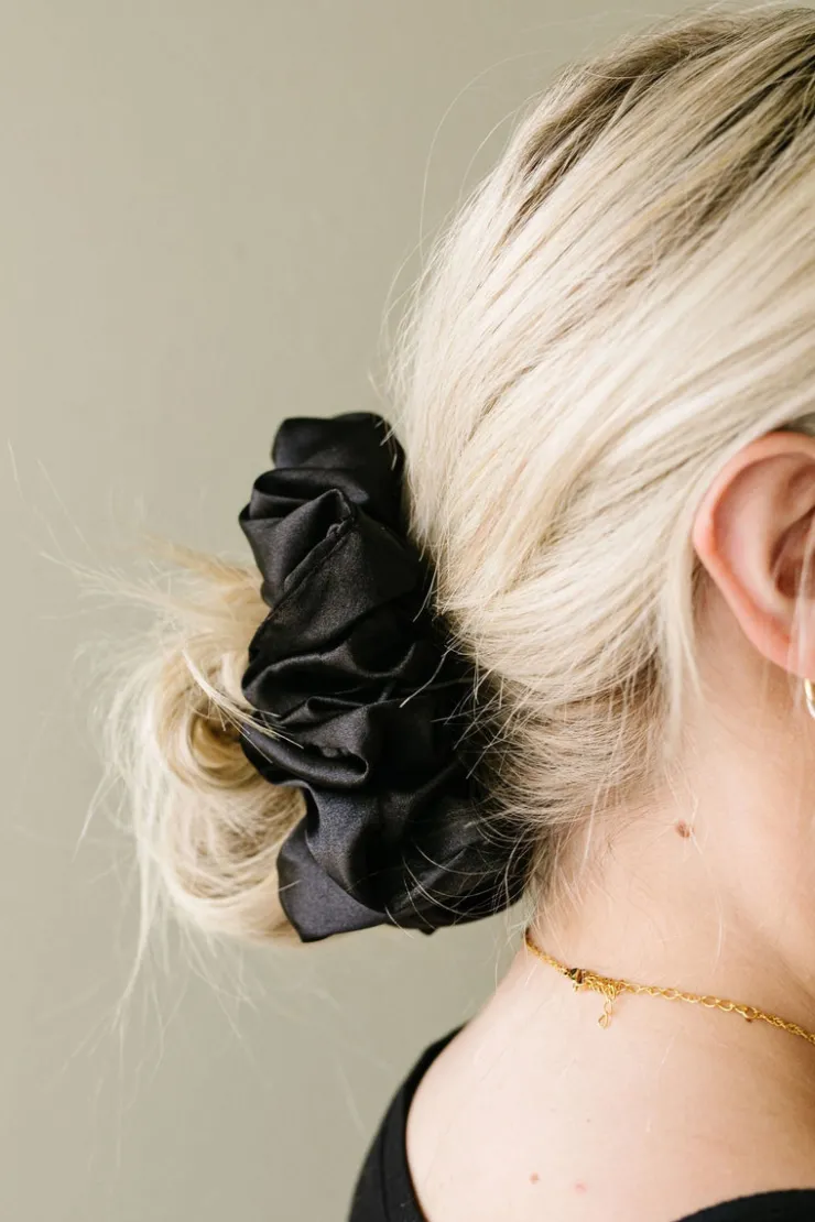 Andi Shadow Satin Jumbo Scrunchie