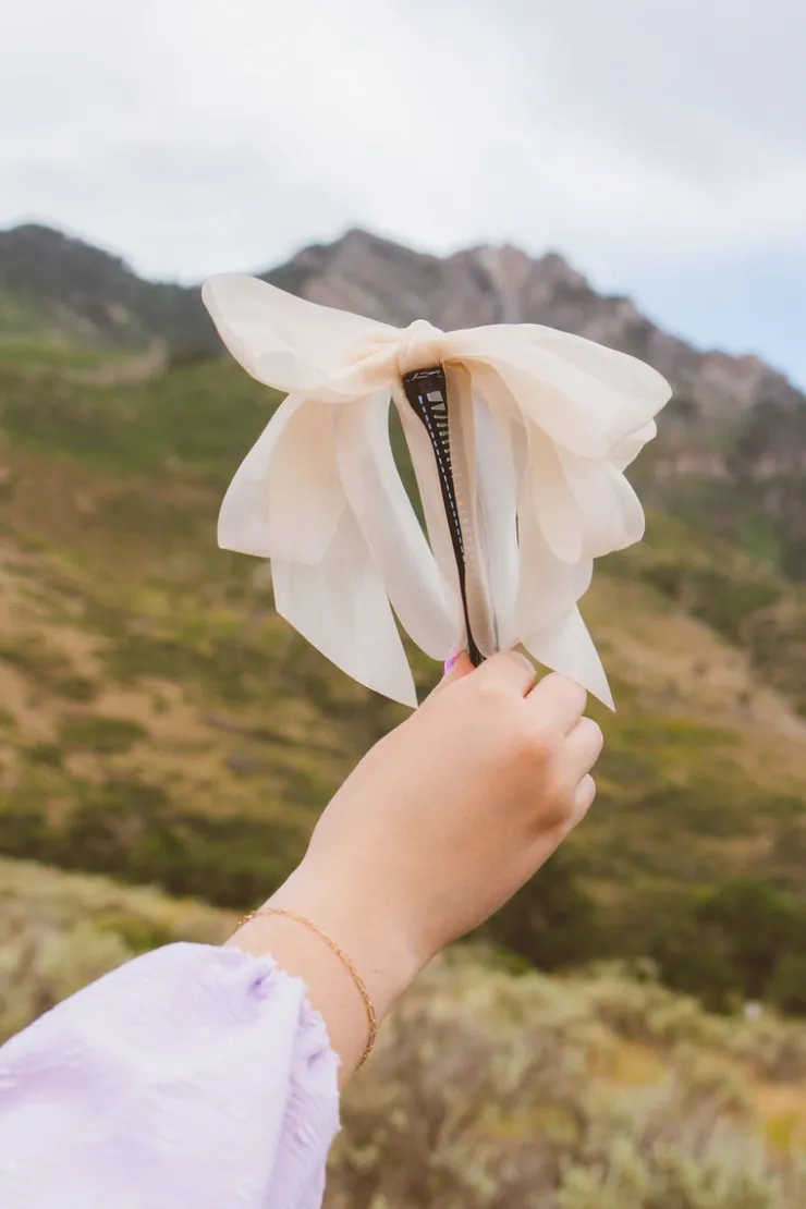 Andi Sheer Bow Banana Claw Clip