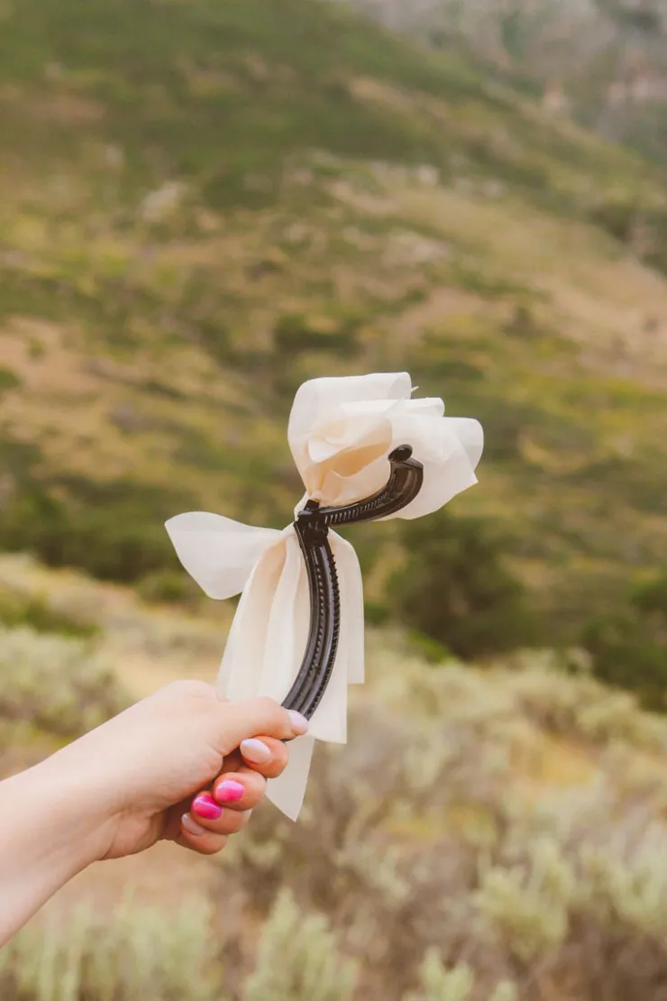 Andi Sheer Bow Banana Claw Clip