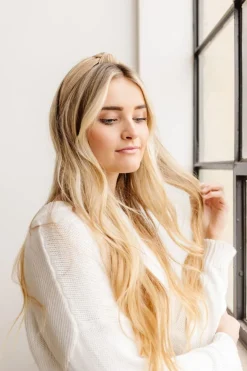 Andi Shimmer Pleated Headband