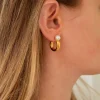 Andi Shiny Pearl Hoops