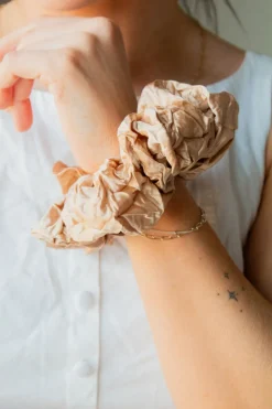 Andi Silky Champagne Jumbo Scrunchie