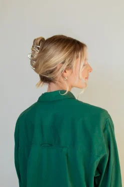 Andi Silver Squiggle Claw Clip