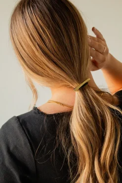 Andi Skinny Gold Bar Hair Tie