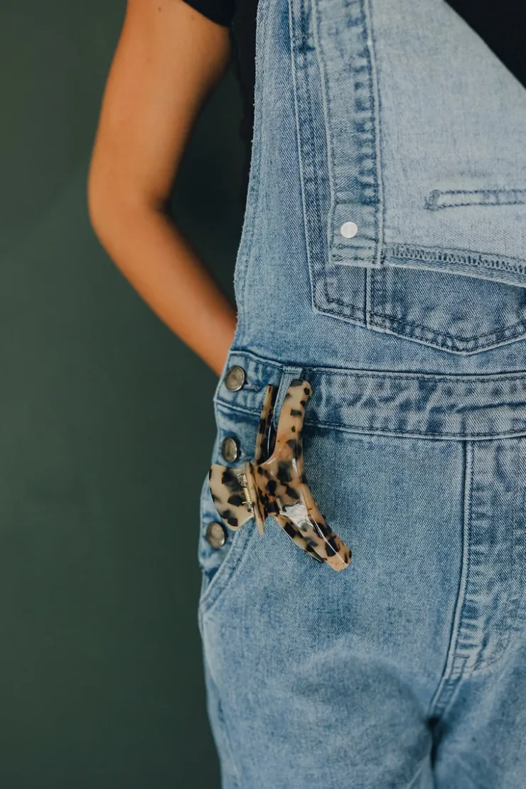 Andi Skinny Tan Tortoise Claw Clip