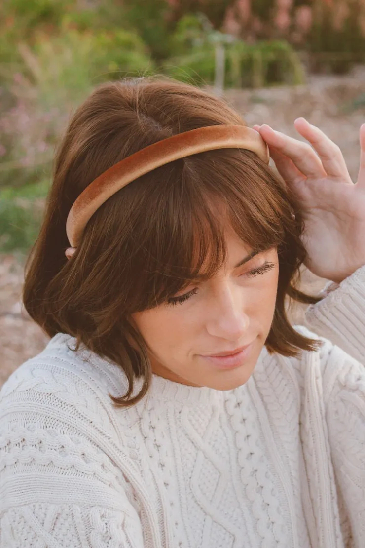 Andi Slim Velvet Hard Headband