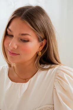 Andi Split Spiral Half Hoops
