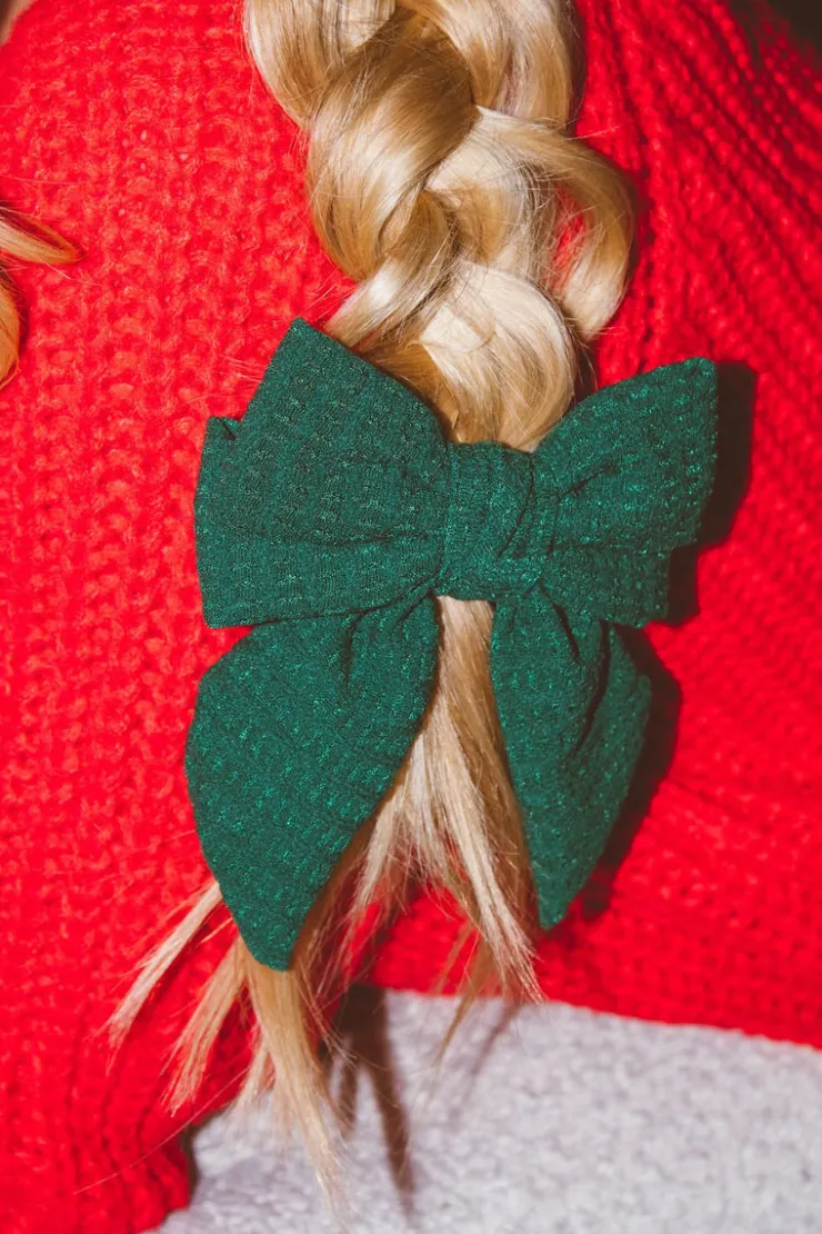 Andi Spruce Waffle Bow