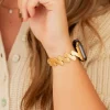 Andi Squiggle Chain Gold Watch Band