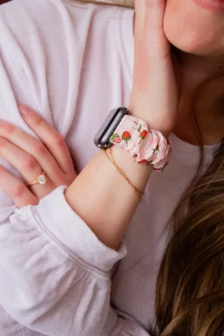 Andi Strawberry Fields Scrunchie Band Compatible with Apple Watch