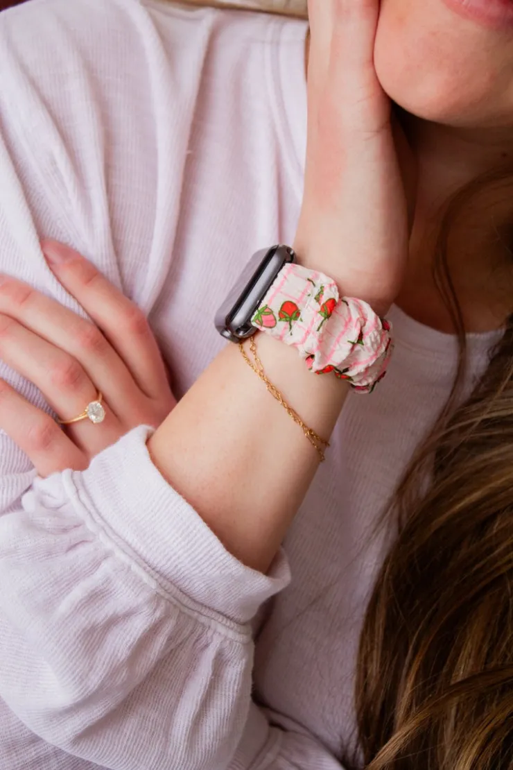 Andi Strawberry Fields Scrunchie Band Compatible with Apple Watch