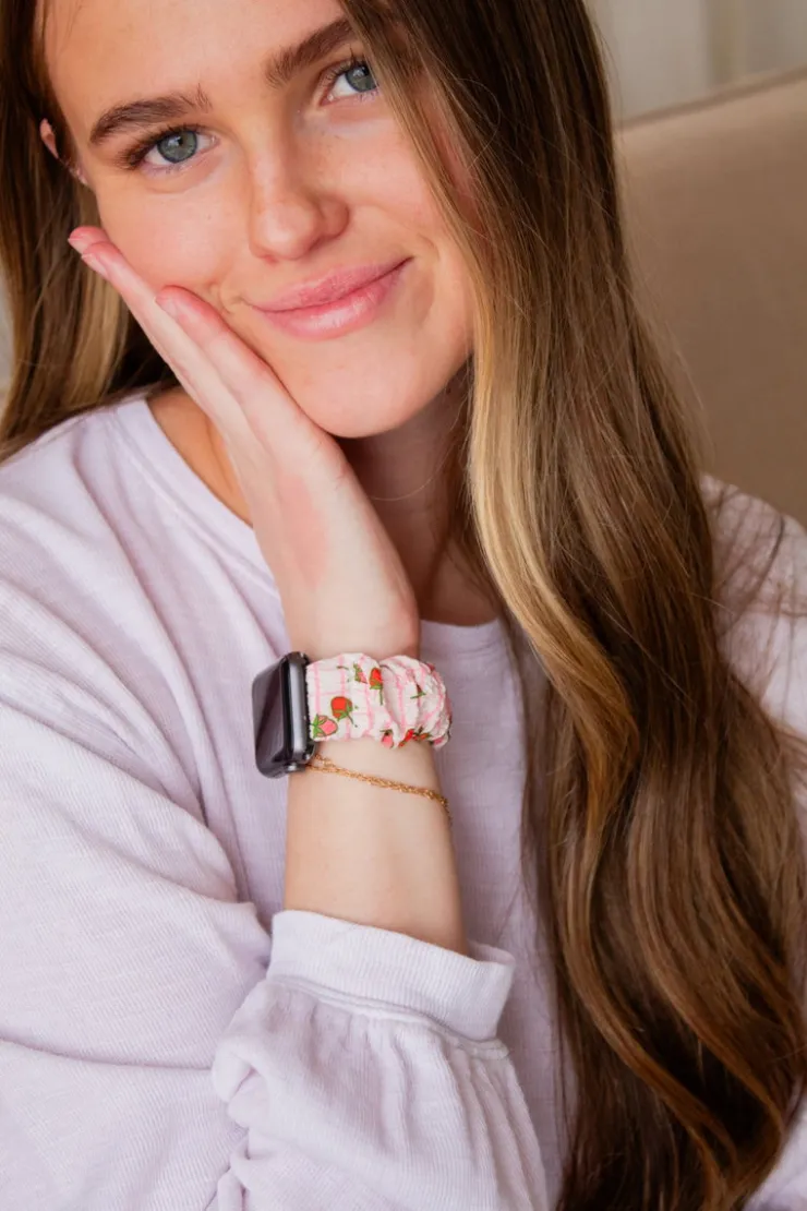 Andi Strawberry Fields Scrunchie Band Compatible with Apple Watch