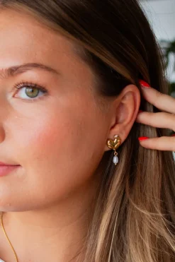 Andi Sweet Heart and Pearl Earrings