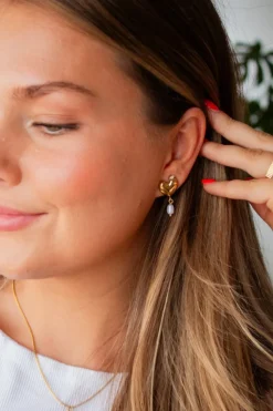 Andi Sweet Heart and Pearl Earrings