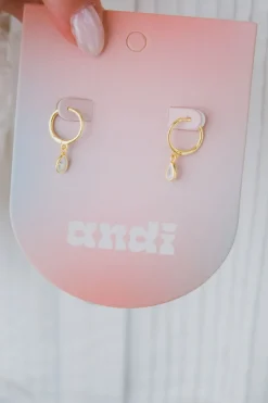 Andi Tear Drop Hoops - Hypoallergenic