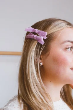 Andi Velvet Bow Clip 2-pack