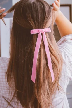 Andi Velvet Double Bow Barrette
