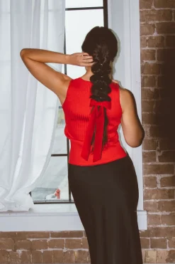 Andi Velvet Long Bow Barrette