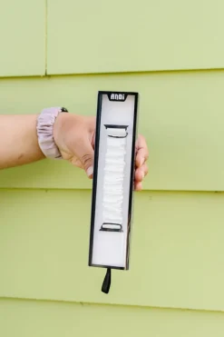 Andi White Hexagon Athletic Scrunchie Band Compatible with Apple Watch