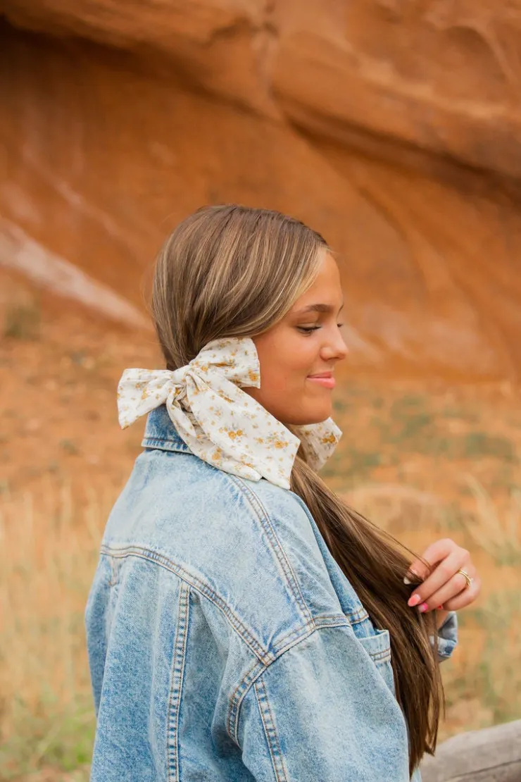 Andi Wildflower Long Bow Scrunchie