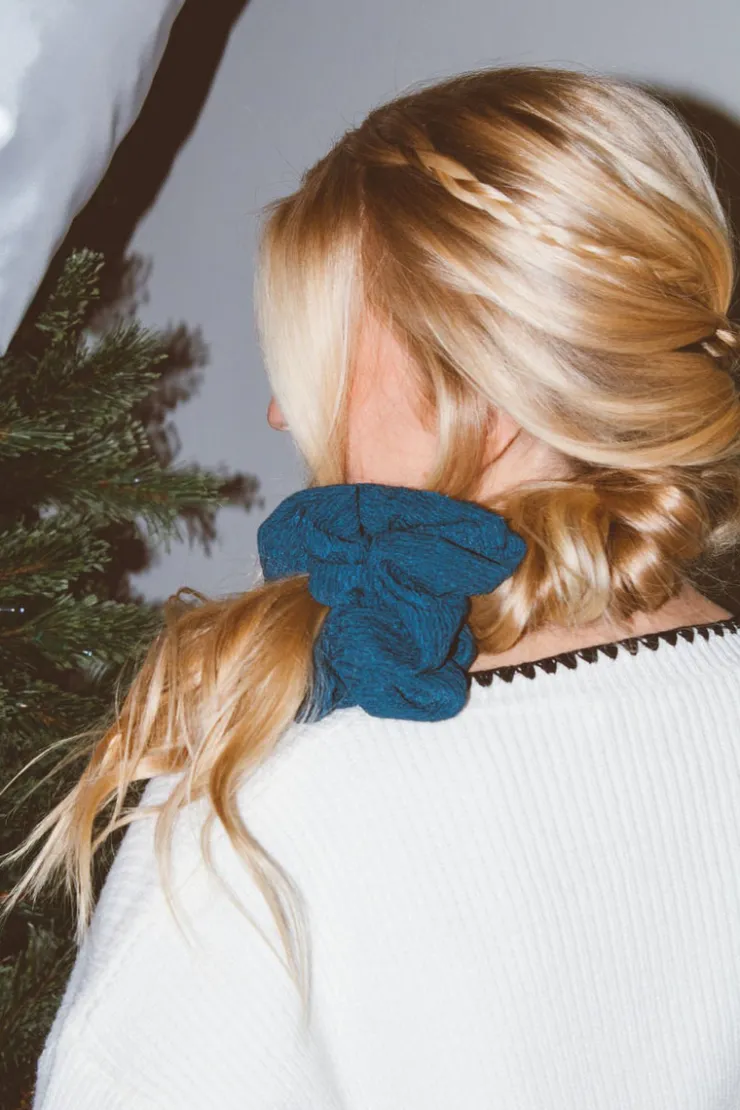Andi Winter Blue Jumbo Scrunchie