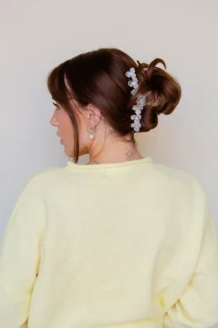 Andi XL Crystal Flowers Claw Clip