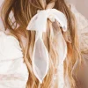 Andi XOXO Cream Long Bow Scrunchie