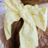Andi Yellow Daisy Bow Scrunchie